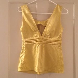 Yellow Tailored Two-Way Top